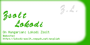 zsolt lokodi business card